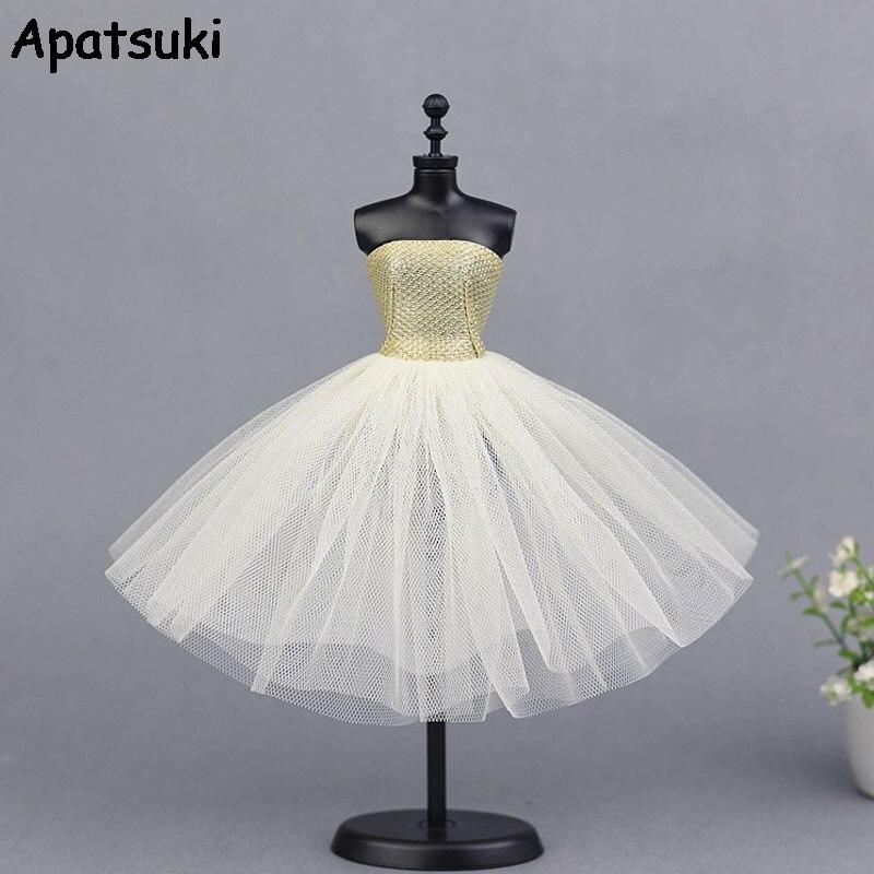 

Бежевое балетное платье для куклы Барби, одежда, вечерние платья, платья, одежда для кукол Барби, аксессуары для кукол 1/6 бежевый