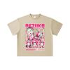 260 GSM Double Yarn 32 Count 100% Cotton Demon Slayer V56 Nezuko Print Unisex Heavy Cotton T Shirt