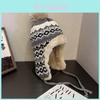 Winter Knit Hat For Women With Plush Lining Ethnic Style Warm Ear Protection