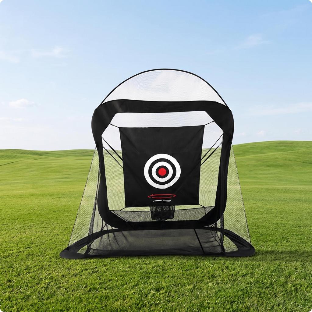 Golf Training Net with Target Ball-Return Practice Impact-Resistant for