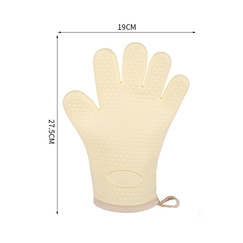 Silné silikonové žáruvzdorné rukavice Odolnost vůči vysokým teplotám Kuchyňská trouba Mikrovlnná trouba Pečicí rukavice Protiskluzové Snadno se čistí