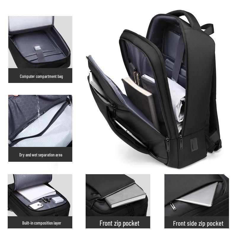 Men's and Women's Fashion Waterproof Commuter Backpack - High Capacity, Suitable for Business and Travel