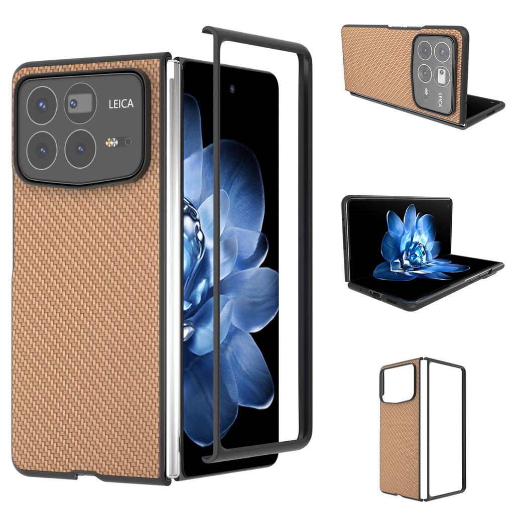 For Xiaomi Mix Fold 4 5G Case Carbon Fiber Texture PU+PC Phone Cover