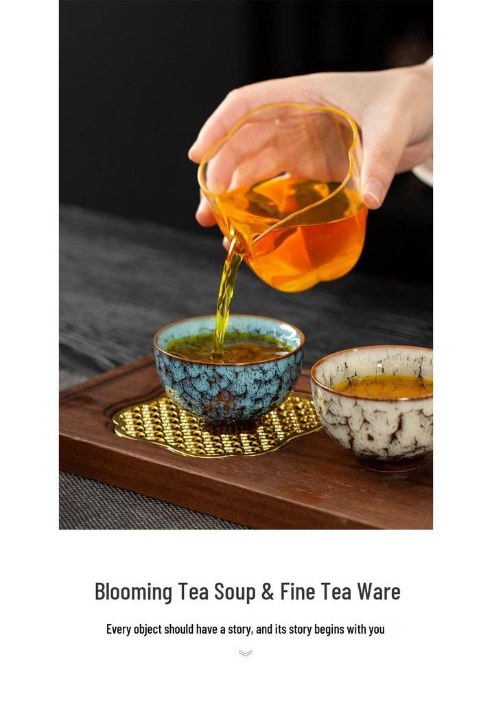 Ceramic Tea Cup Set: Master Kiln Change, Six Colors, Tea Tasting Gift Box, Souvenir & Business Gift.