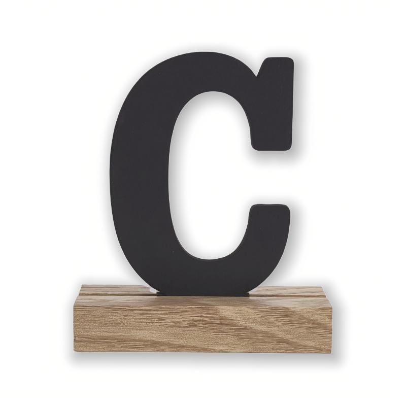 Rustic Artificial Wood Alphabet Letter Vintage Style Desktop Decor for Home Birthday Christmas Wedding Party Supplies