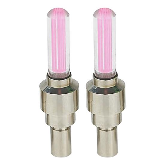 2ks LED osvětlení kola Dlouhá životnost Snadná instalace Nerezová ocel Stylová krytka ventilku pneumatiky Neonová svítilna pro horské kolo