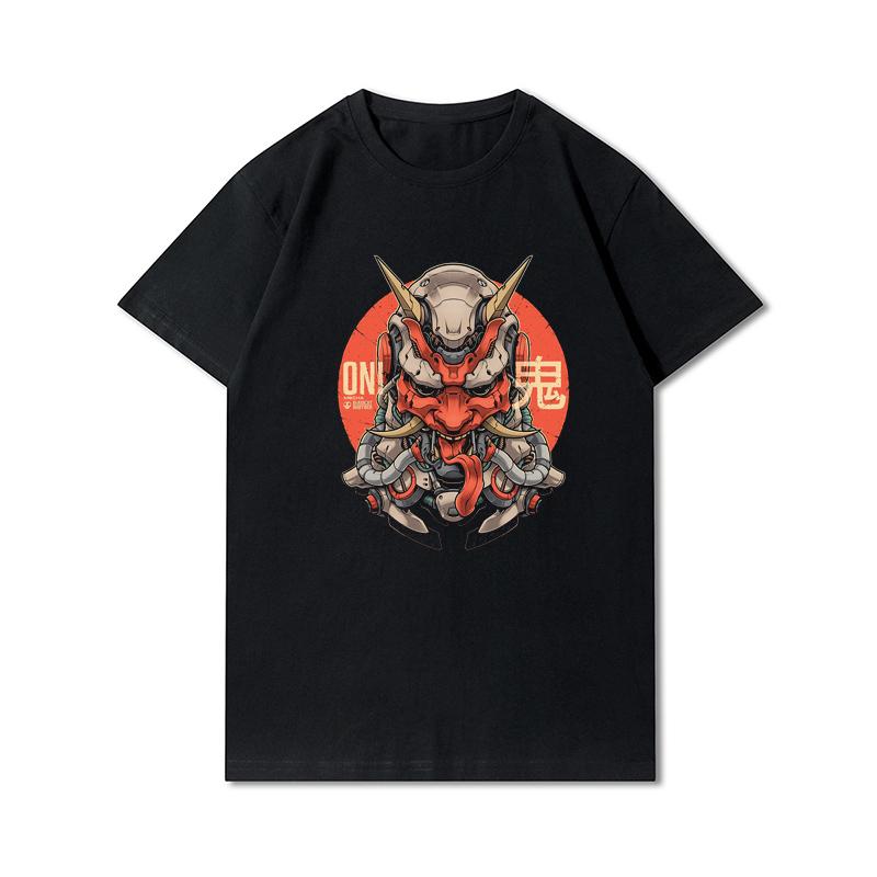 Tricouri 100% bumbac de vară pentru bărbați Vintage Samurai Retro Japanese Gaming 2077 Art Gam Printed Casual Top Tricouri