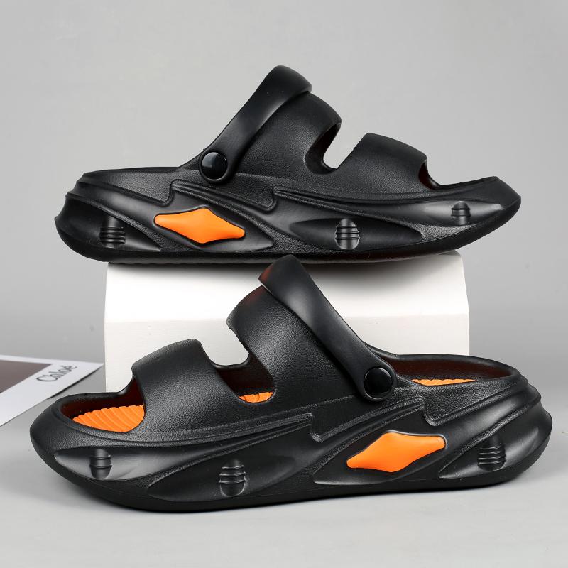 

Летние мужские уличные сандалии, тапочки, пляжные удобные сабо на толстой подошве, мужская повседневная обувь, садовая обувь, мужские и женские пляжные сандалии