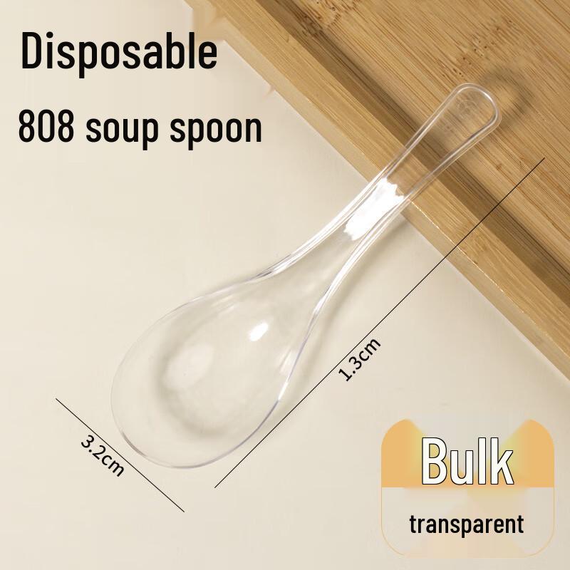 Yuduo Individually Wrapped Disposable Plastic Soup Spoons