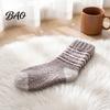 Winter Gift for Women Thickened Coral Fleece Socks Men, Thermal Striped Mid-calf Socks, Soft Plush Home Footwear Fuzzy Crew Winter, Cold Weather Warm
