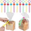 10pcs Silicone Food Bag Sealing Strap Freshness Sealing Clip Adjustable Clip Portable Data Cable Storage Kitchen Gadget