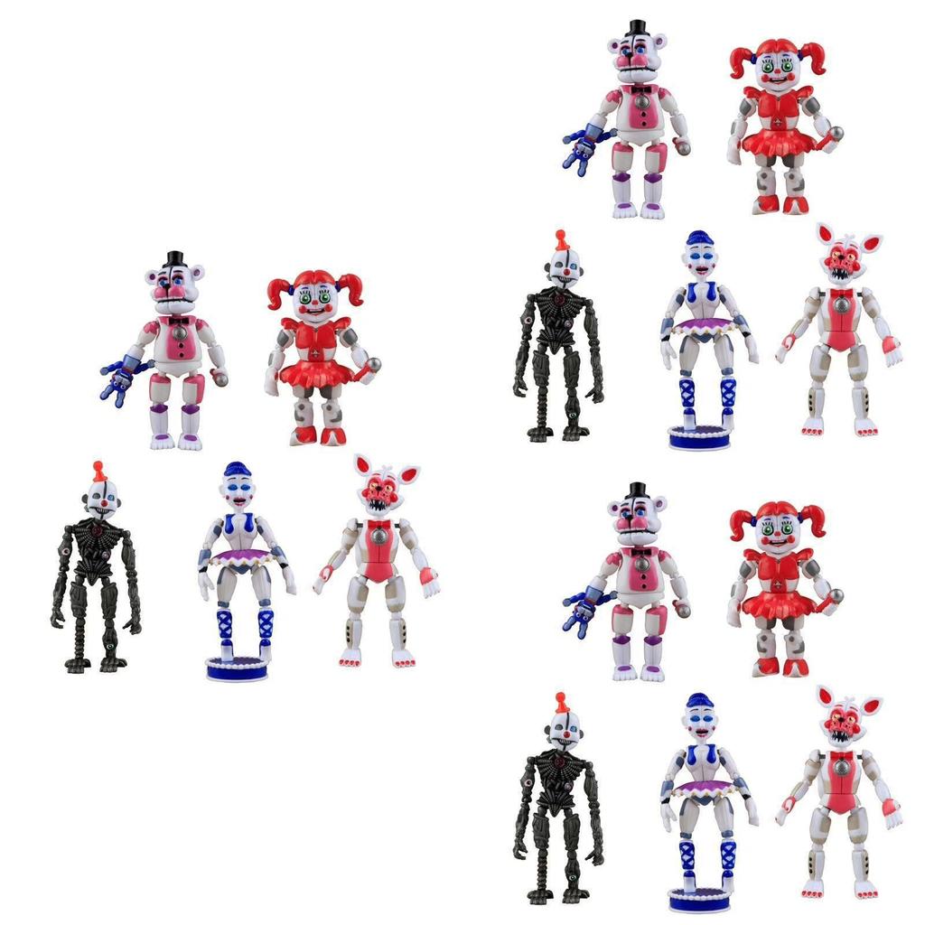 Fnaf Five Nights At Freddys Action Figures Collection Featuring Light Up Miniatures And Decorative Cake Toppers