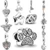 New 925 Silver,Dog Paw,Pentagram,Flower Bead Key,Heart Shaped Pendant,fit Original Bracelet DIY Accessories Exquisite Jewelry
