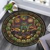 Prehistoric Glass Round Area Rug Under Office Chairs Bedroom Living Room Home Decor