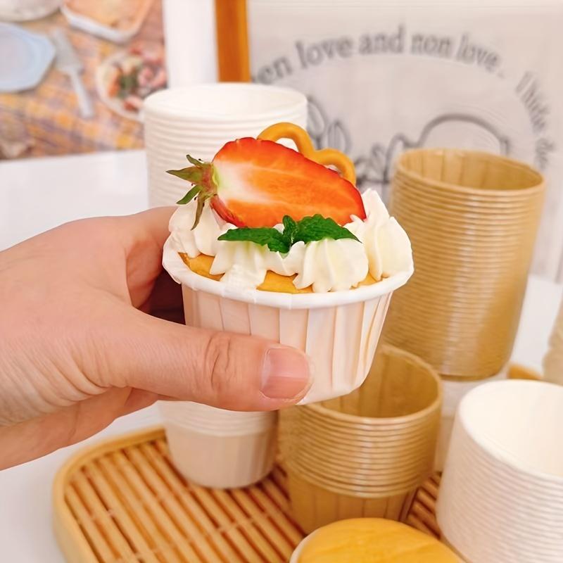 50pcs Disposable Pancake Cups, Cupcake Cups, Heat-resistant Paper Cupcake Liners, Baking Tools, Household Kitchen Supplies