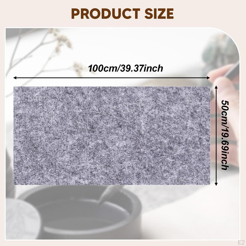 Chinese Calligraphy Drawing Felt Mat 19.69x39.37inch Portable Foldable Painting Desk Pad for