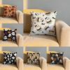 Spooky Halloween Pumpkin Cushion Cover Soft Reversible  Durable Pillow Cover  MultiScene Use for Home  Car Daily Comfort