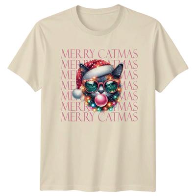 Merry Catmas Christmas Cat Holidays Unisexs TShirt Unisexs Tee Graphic Top