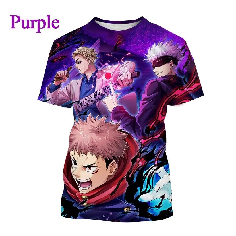 Summer Anime Jujutsu Kaisen 3D Printed T Shirt for Men and Women Casual Hip Hop Harajuku Short Sleeve T Shirt Tops