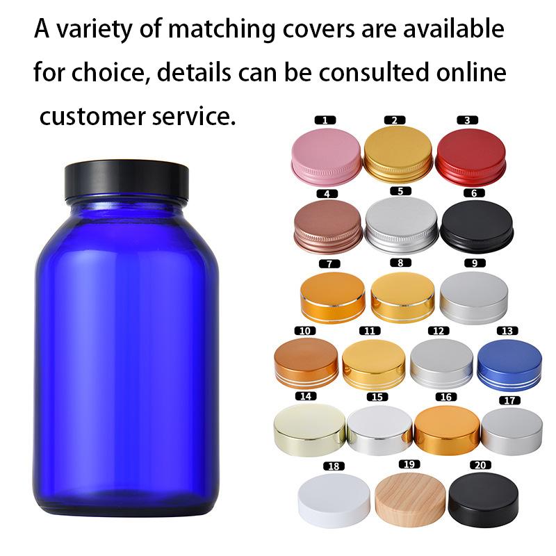 Frosted Glass Medicine Bottles for Health Care & Food 60ml-150ml Capacities Pill Vitamin Capsule Free Sample Box Packing