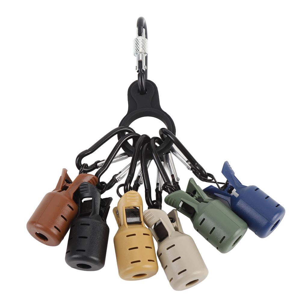 6 Pcs Squid Hooks Cover with Screwgate Clip Hooks Easy To Clip Protective Squid Jig Hook Protector for Outdoor Style 2