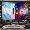 Wall Hanging Tapestry Custom NameLionel Messi Pattern Personalized Printed Fabric Wall Decor