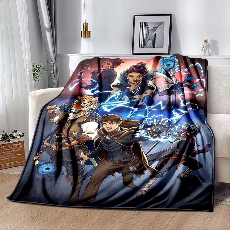 Dungeons & Dragons Red Dragon Print Flannel Blanket, Soft Throw Blanket for Sofa Bed