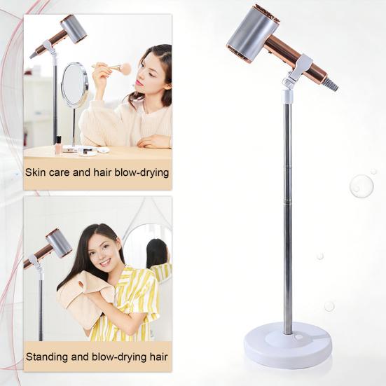 Haustier-Trockenständer Verstellbarer Hundehaartrocknerhalter Boden- oder Tischmontage Freihändiger Föhnhalter Drehbarer Pflegeständer für Hunde und Katzen