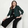 Noora Women's Green Leather Biker Jacket Party Wear Jacket Casual Jacket Gift For Her