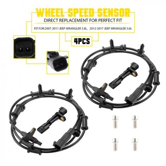 4x Front Rear Left Right ABS Wheel Speed Sensor For 2007-2016 Jeep Wrangler EOA