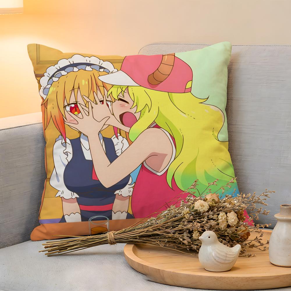 

Cushion Cover Linen SkinFriendly Soft Decorative Case For Sofa Home Decor Miss Kobayashis Dragon Maid Pillow cover 30x30cm