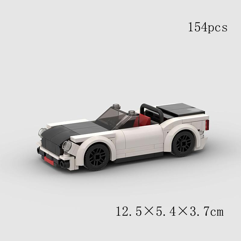 City Speed Convertible MOC Old Car Super Race Vehicle Model Building Block Racing Brick Technical Christmas Gift Rally Sport Toy