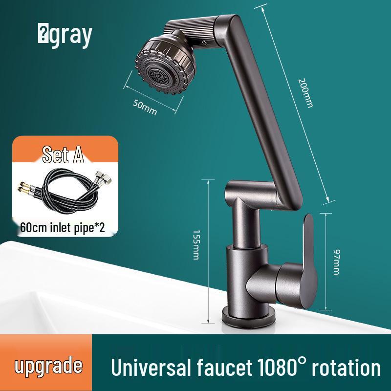 

Универсальный вращающийся смеситель с давлением для ванной комнаты и умывальника