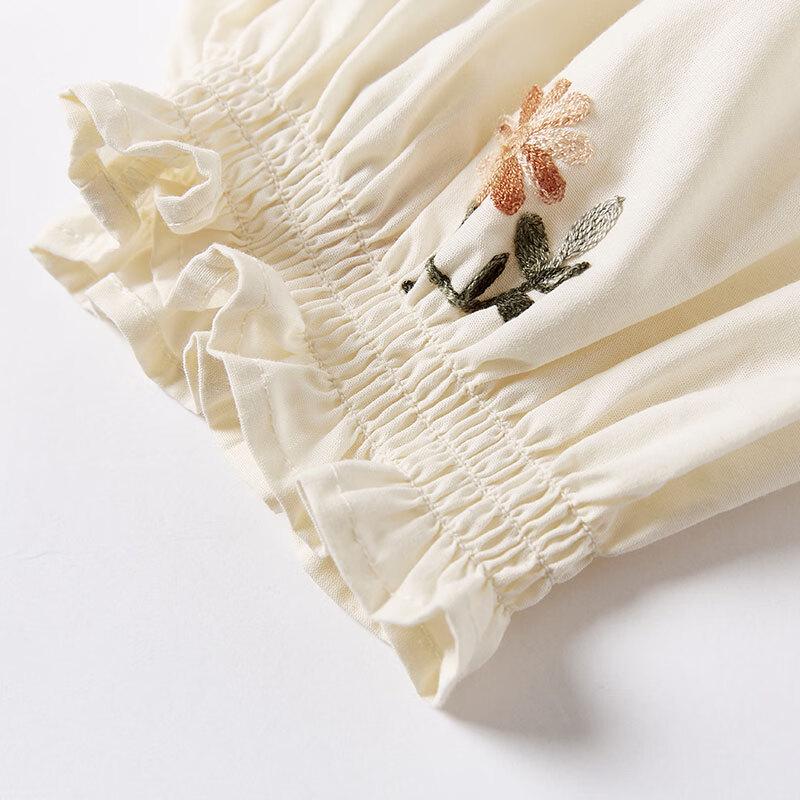 Women's Resort Style Cotton Puff Sleeve Top