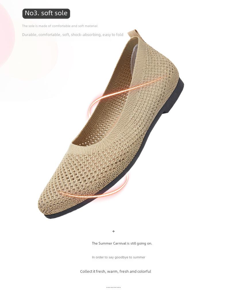 Women's Summer Pointed Toe Flat Shoes: Breathable, Casual, Hollow Out Cloth Design