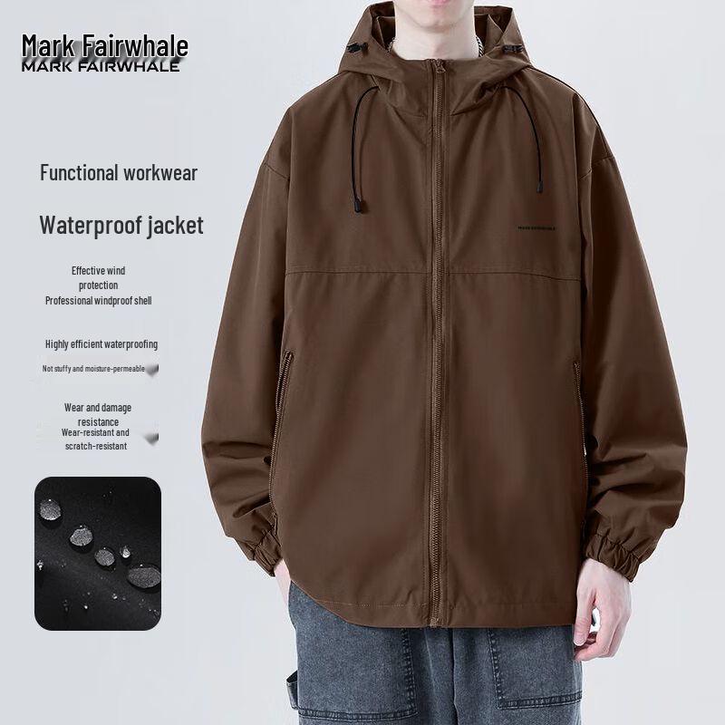 Mark Fairwhale Men's Windproof Hooded Techwear Jacket