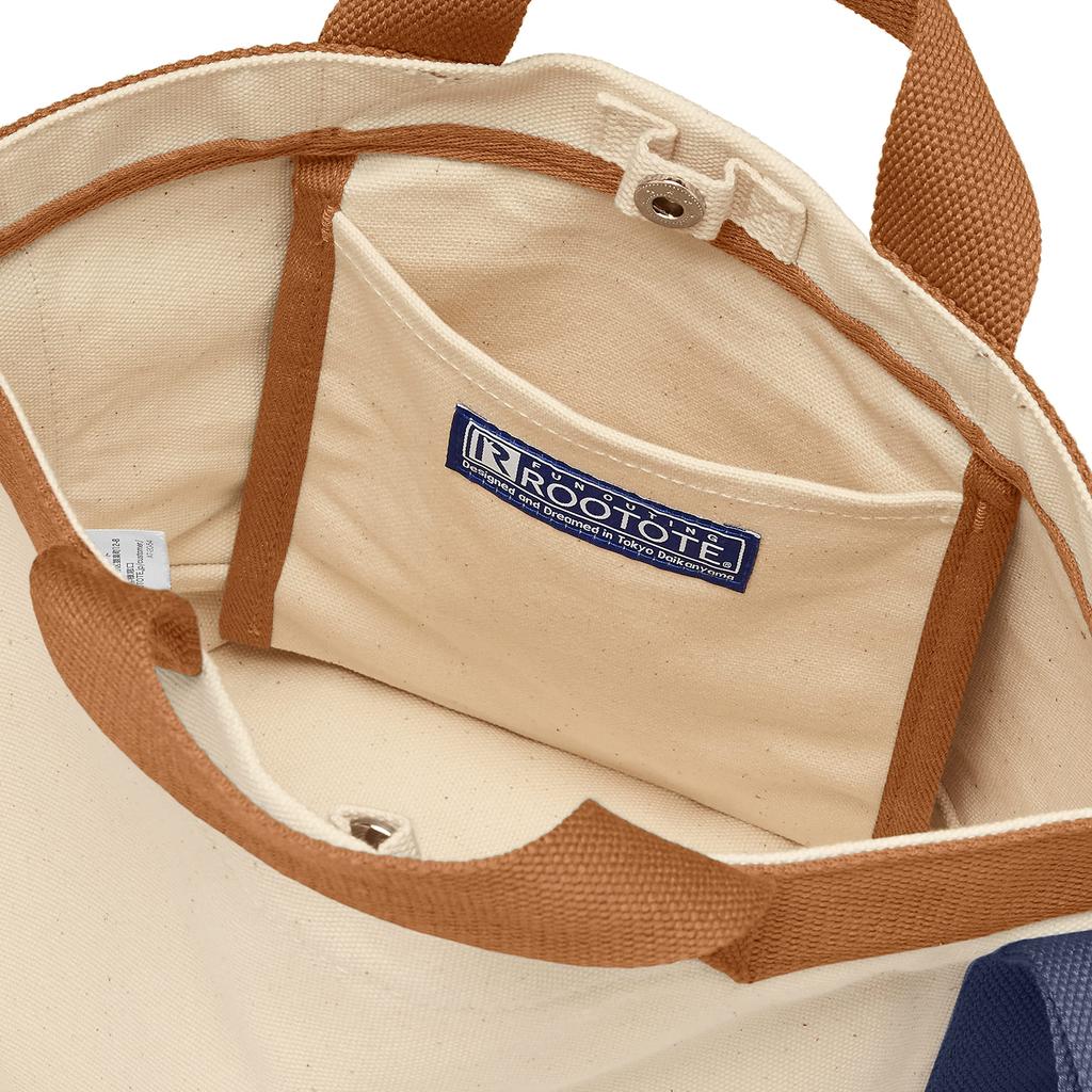 Small Tote Bag with Shoulder SN DELI Organic Cotton A 1369 Camel [Rootote] Women's