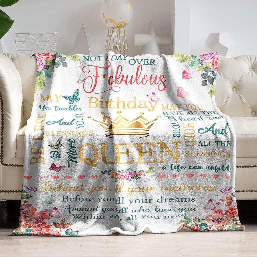 Queen digital-printed polyester Bedroom velvet flannel soft sofa cover blanket Fleece soft sofa cover blankets for beds