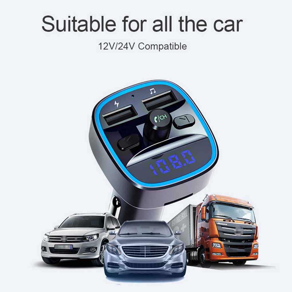 MP3 Player ABS Fast Charging Car Cigarette Charger Voltage Quick Connection Cars USB Chargers Vehicle MP3s Signal FM Transmitter