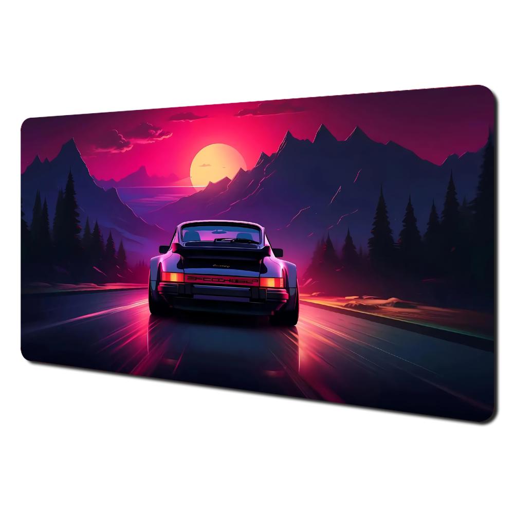 Cybostyle Sports Car Large Mouse Pad Desk Mat Stitched Edge NonSlip Keyboard Gaming Pad Office Rug Mouse Carpet Coupe Mousemat
