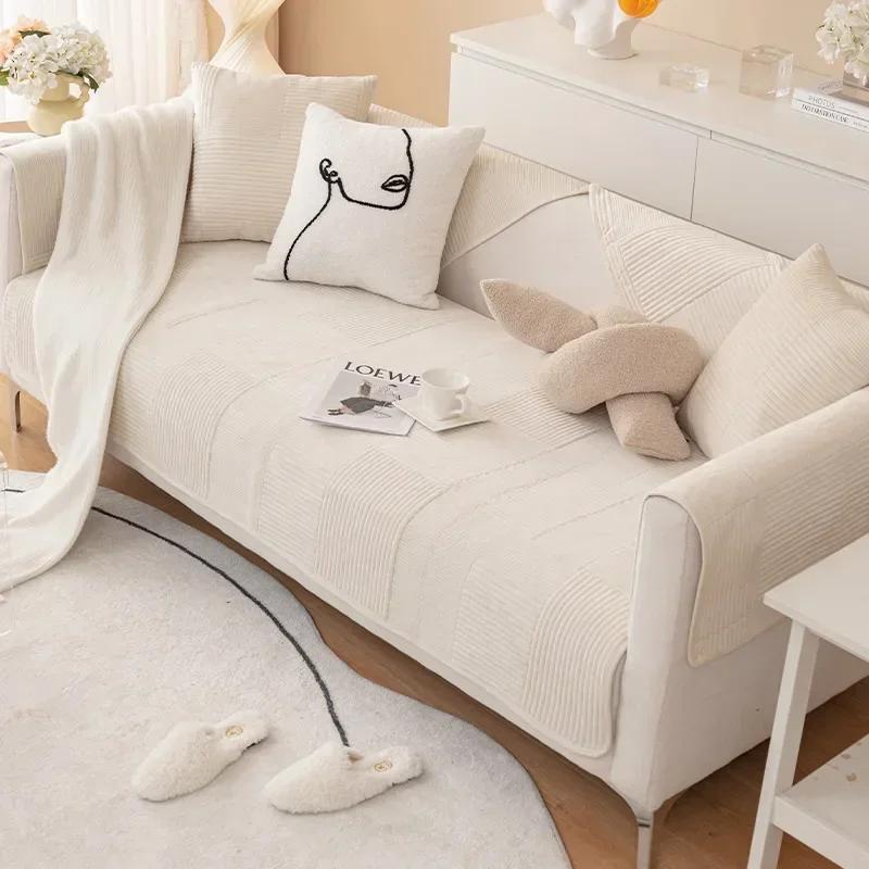 Thicken Plush Sofa Covers Pets Kid Mat Sofas Towel Anti-slip Couch Protector Slipcover Removable Sofa Blanket for Living Room