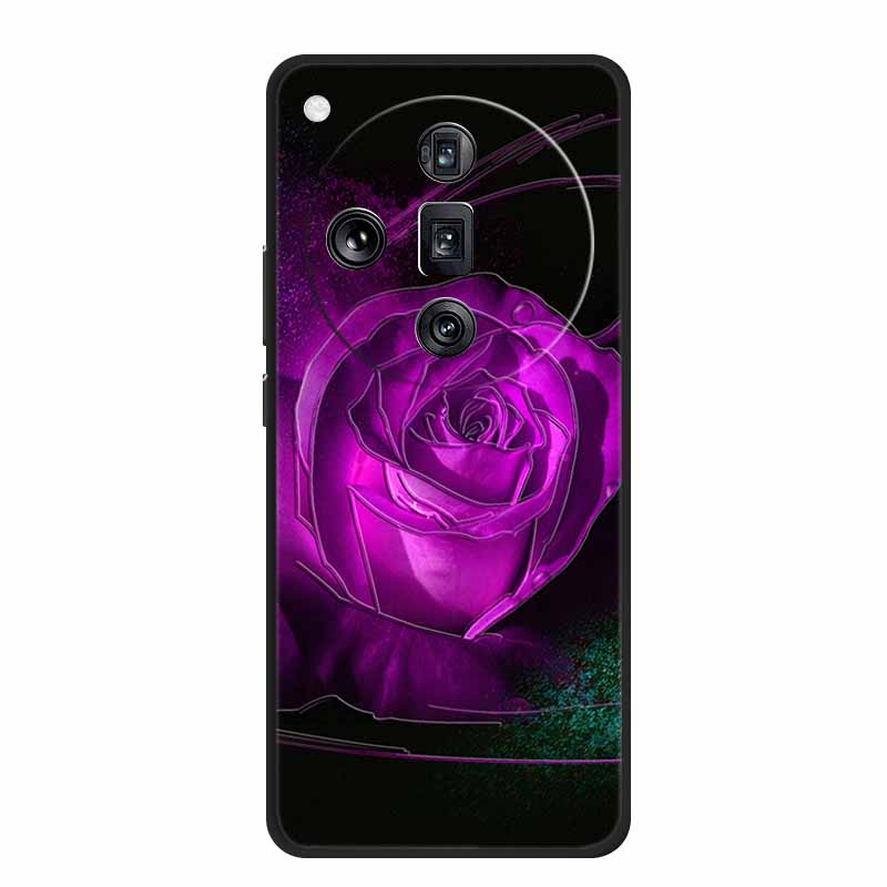 3D Emboss Case For OPPO Find X7 Ultra Phone Case Relief Black Silicone Soft Back Cover Coque For OPPO Find X7 Ultra Cases Fundas