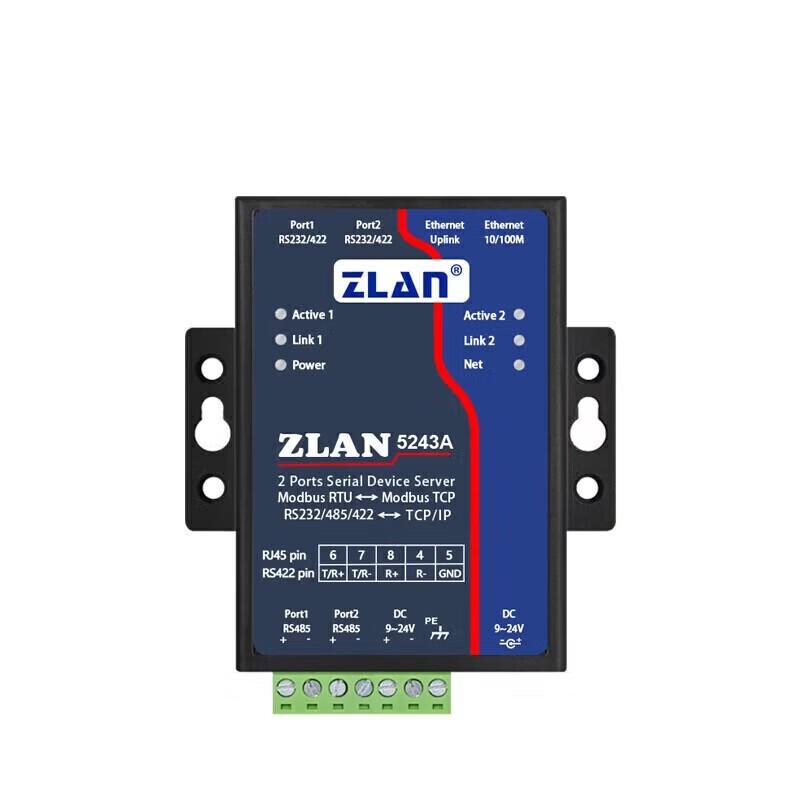 ZLAN Dual Serial Port To Ethernet Converter