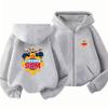 Kids Boy Girl Zip Hoodie Tops Casual Sweatshirt Boys Girls Letter Autumn Trendy Outerwear