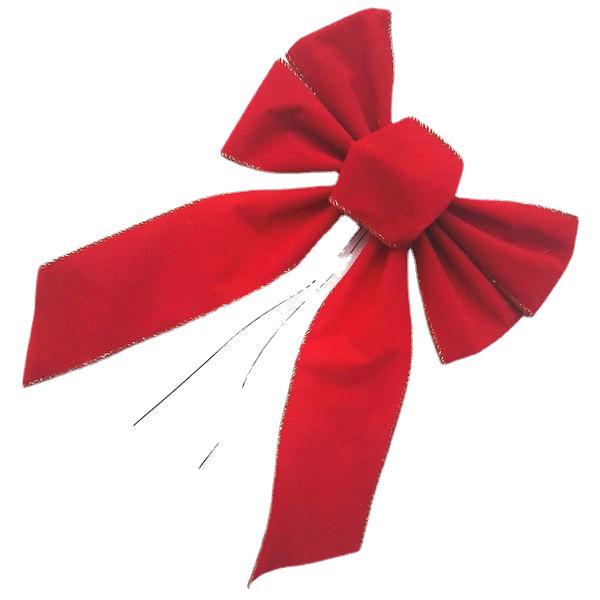 Gold Velvet Christmas Tree Topper Bow Decoration