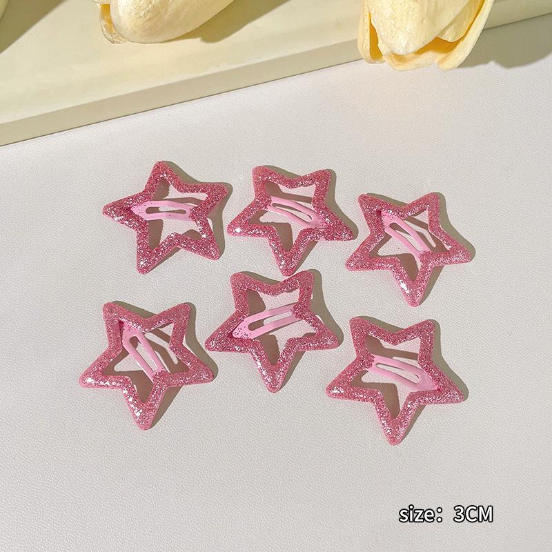 Y2K Dopamine Color Pentagram Small Hair Clip for Women & Kids - Cute Bangs & Side Hair Accessory