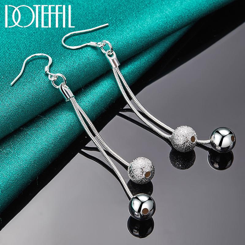 Perlenanhänger Ohrringe Geschenk Silber Modeschmuck