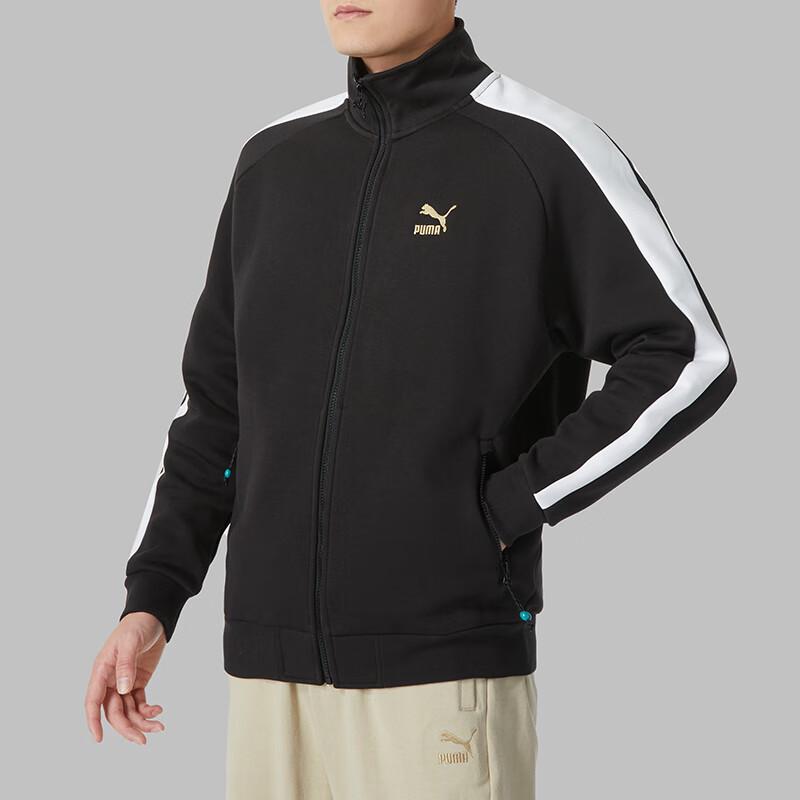 Puma Cny Dragon Year Series Color Block Logo Embroidered Sports Running Fitness Training Jacket Unisex Jacket Black 625831-01