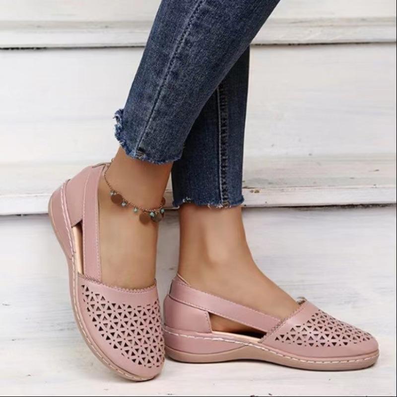 Women's Sandals Summer Handmade Ladies Shoes Leather Breathable Sandals Women Flats Retro Style Cusomized Support Sandals