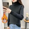 2025 Women's Autumn/Winter Half-High Collar Velvet-Lined Knit Sweater